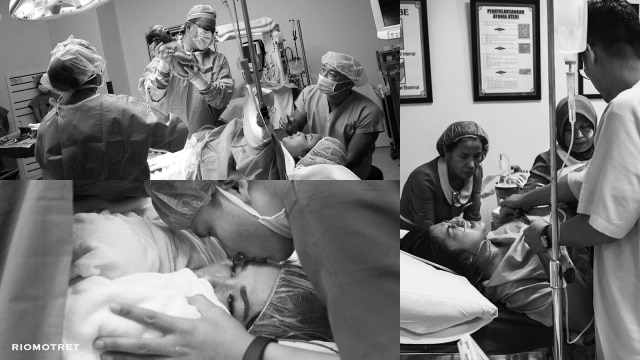 Seleb yang abadikan momen melahirkan (Foto: Instagram/@suhaimi.abdullah.sg/@riomotretofficial/)