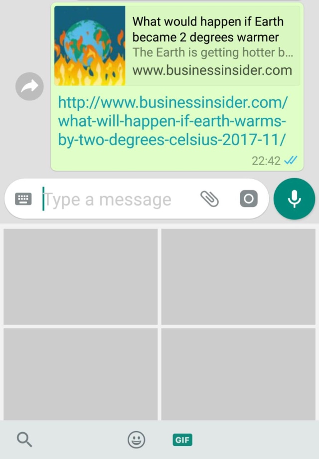 Fitur GIF di WhatsApp sudah tidak ada (Foto: Screenshot WhatsApp)