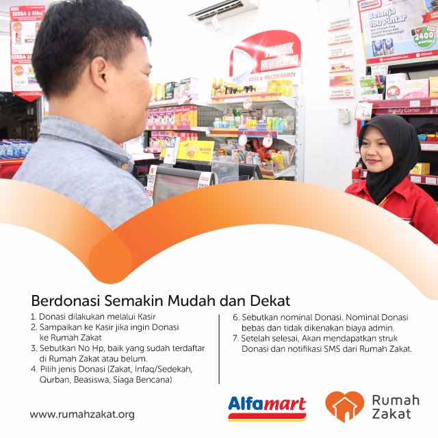 DONASI SEMAKIN MUDAH BISA DI ALFAMART TERDEKAT
