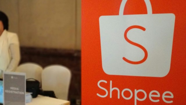 Logo Shopee. (Foto: Jofie Yordan/kumparan)