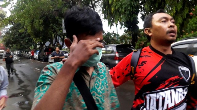 Kadir, saksi penembakan di Polda Metro Jaya (Foto: Fadjar Hadi/kumparan)
