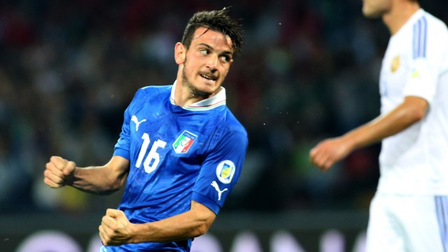 Alessandro Florenzi bersama Timnas Italia. (Foto: AFP/Carlo Hermann)