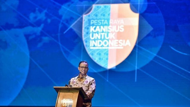 Anies Baswedan di acara Kanisius (Foto: Instagram Anies Baswedan)