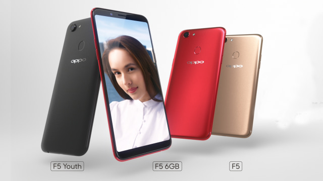 Ponsel Oppo F5. (Foto: Oppo Indonesia)