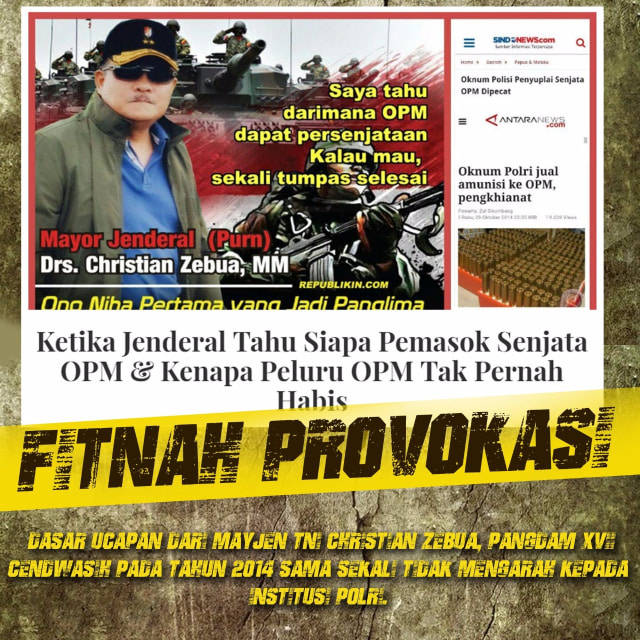 Hoax Polri Sebagai Pemasok Senjata OPM (1)