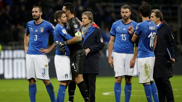 Timnas Italia, terlalu banyak nama-nama uzur. (Foto: Reuters/Max Rossi)