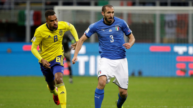 Chiellini di laga vs Swedia. (Foto: Reuters/Max Rossi)