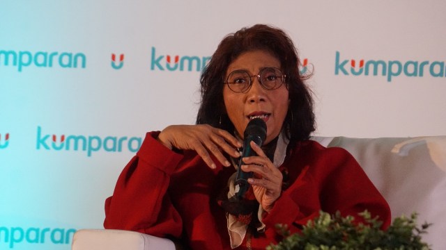Susi Pudjiastuti di kumparan Onboarding Batch 2 (Foto: Aditia Noviansyah/kumparan)