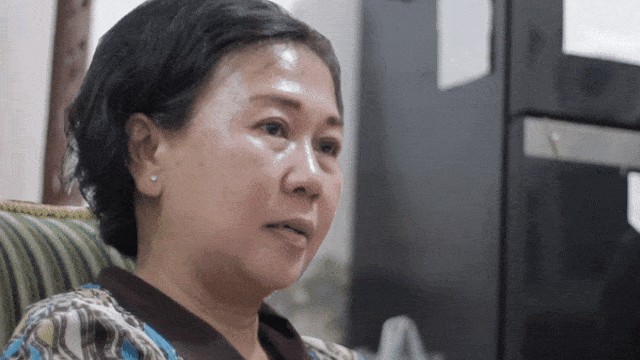 Lenah, Ibu Meriel bocah pengidap kanker darah. (Foto: Ridho Robby/kumparan)