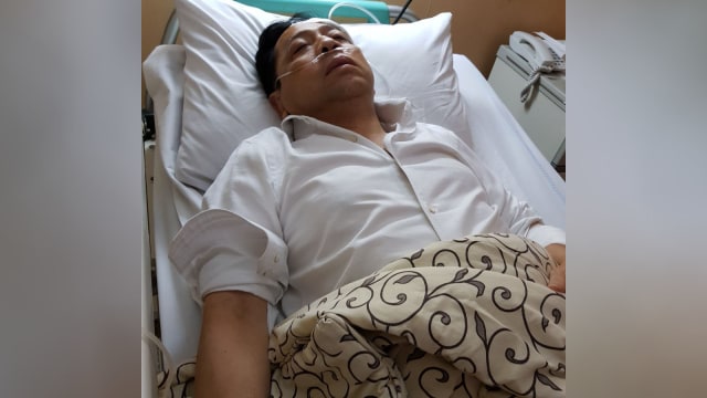 Kondisi Setnov di RS pasca kecelakaan.  (Foto: Dok. Istimewa)