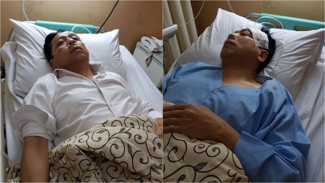 Kondisi Setnov di RS pasca kecelakaan. (Foto: Dok.Istimewa)