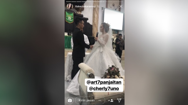 Cherly eks Cherrybelle dan Arthur (Foto: Instagram/@itskeziakaramoy)
