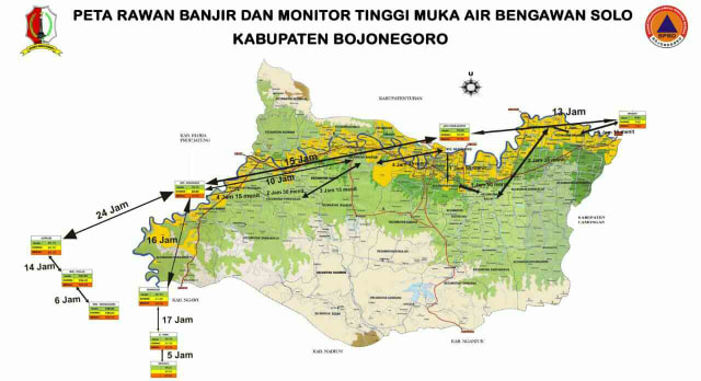 Bengawan Solo di wilayah Bojonegoro, mulai bergeliat