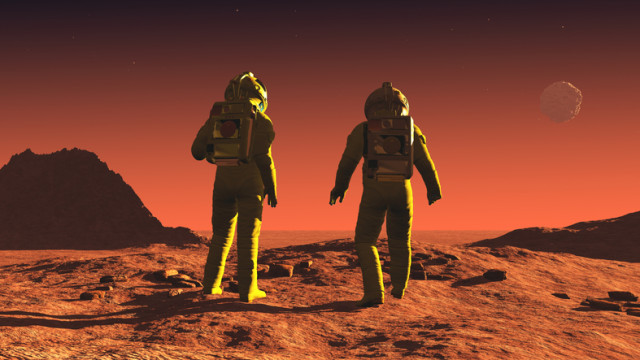Ilustrasi kehidupan di planet Mars (Foto: Thinkstock)