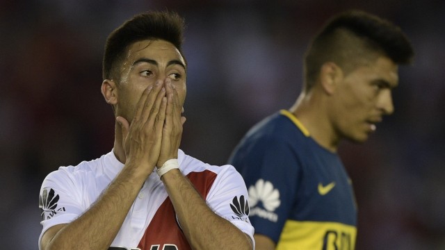 Derby antara River vs Boca. (Foto: Juan Mabromata/AFP)