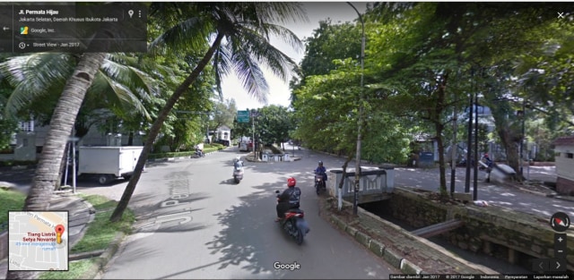 Januari 2017 kondisi tiang listrik setnov (Foto: google maps)
