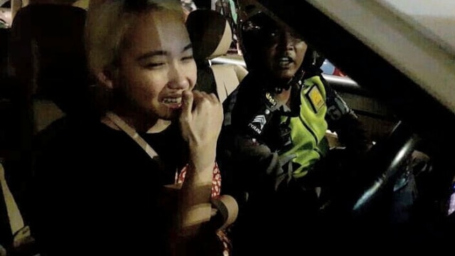 Perempuan yang tabrak pemotor (Foto: Fadjar Hadi/kumparan)