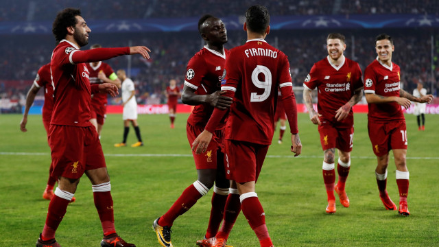 Firmino cetak brace ke gawang Sevilla. (Foto: Reuters/Matthew Childs)