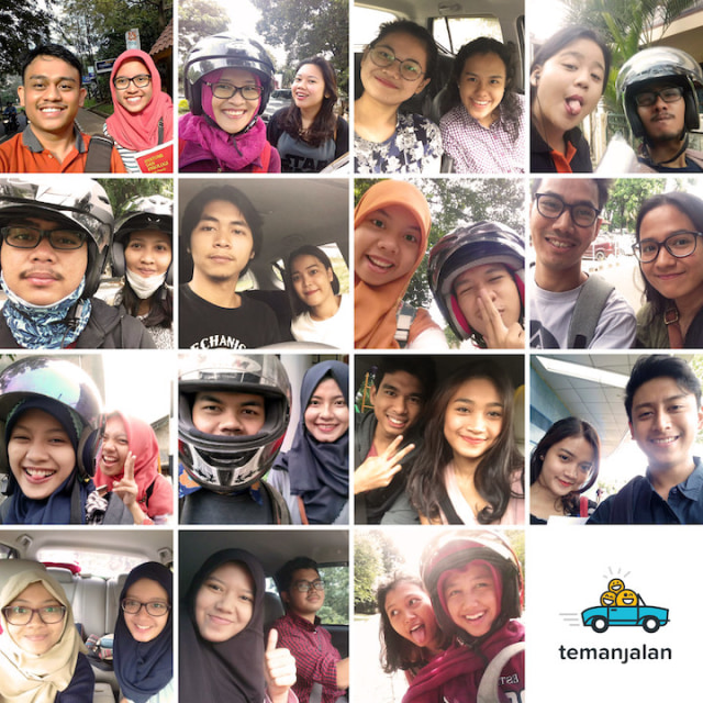 Para pengguna TemanJalan yang didominasi anak UI. (Foto: TemanJalan via Line)