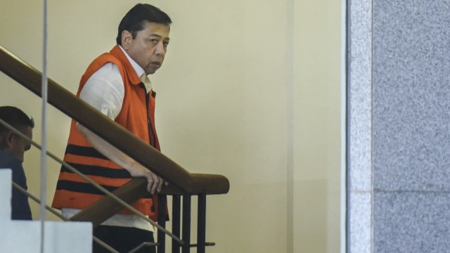 Setya Novanto tersangka korupsi e-KTP (Foto: Antara/Hafidz Mubarak A)