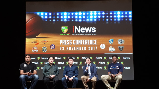Sesi konferensi pers IBL 2017/18. (Foto: kumparan/Karina Nur)
