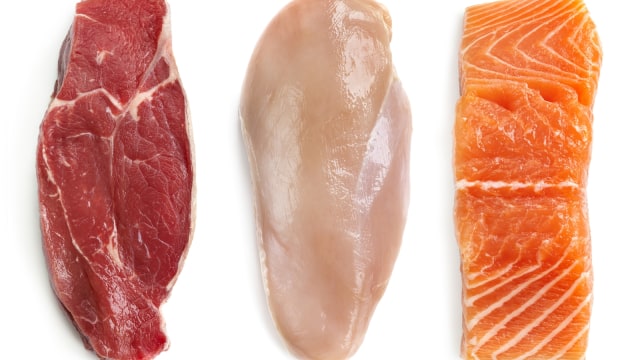 Ilustrasi daging dan ikan. (Foto: Thinkstock)