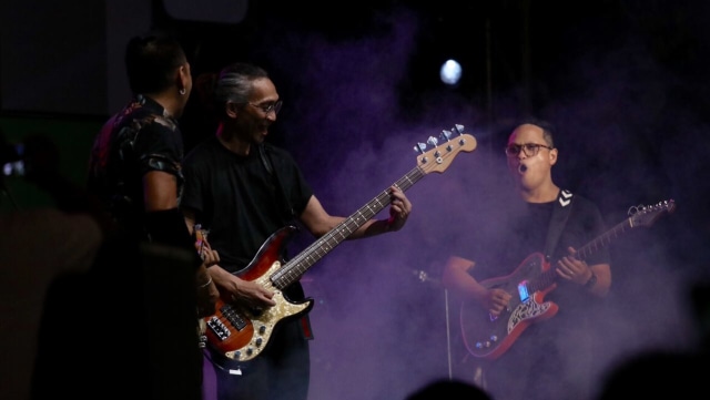 Grup band Potret di The 90's Festival (Foto: Fanny Kusumawardhani/kumparan)