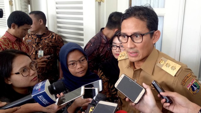 Wakil Gubernur Jakarta, Sandiaga Uno di Balai Kota (Foto:  Johanes Hutabarat/kumparan)