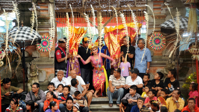 Sekaa Joged Bumbung (Foto: Sonny Tumbelaka/AFP)