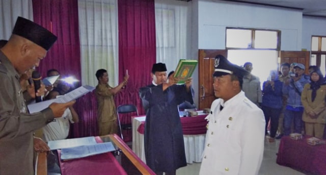 Dilantik, Kades Waluran Kabupaten Sukabumi Janji Tingkatkan SDM Pertanian