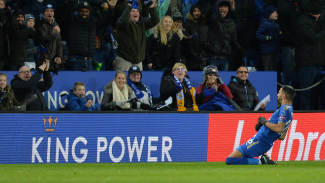 Mahrez kembali moncer di bawah Puel. (Foto: Reuters/Peter Powell)