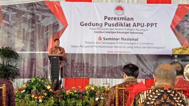 Wiranto Saat Peresmian Gedung Pusdiklat APU-PPT (Foto: Nabilla Fatiara/kumparan)