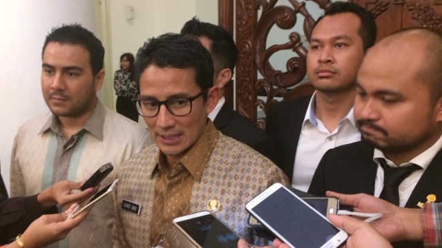 Sandiaga Uno dan HIPMI di Balai Kota (Foto:  Kelik Wahyu Nugroho/kumparan)