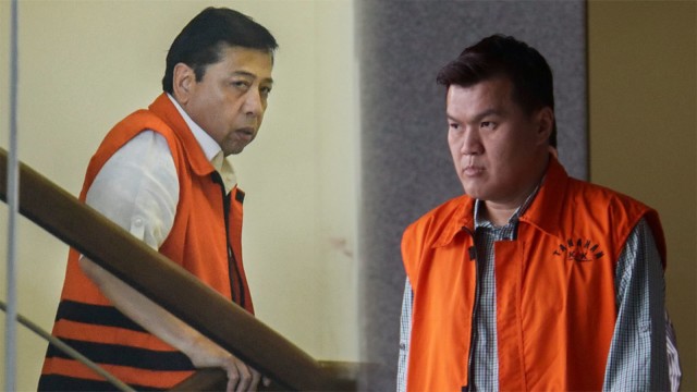 Setya Novanto dan Andi Narogong. (Foto: Antara/Hafidz Mubarak A dan Fanny Kusumawardhani/kumparan)