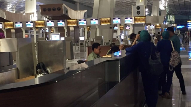 Kondisi tempat check in Garuda Indonesia (Foto: Mirsan Simamora/kumparan)