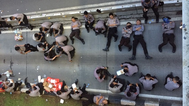 Suasana di sekitar Patung Arjuna Wijaya Monas (Foto: Fachrul Irwinsyah/kumparan)
