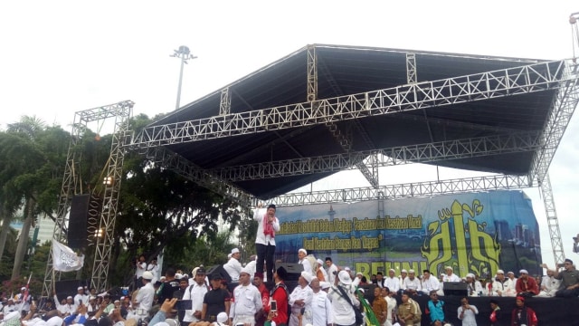 Fahri Hamzah di Reuni 212. (Foto: Adhim Mugni Mubarok/kumparan)