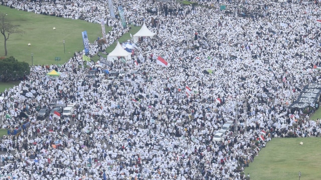 Aksi Reuni 212. (Foto: Antara/Akbar Nugroho Gumay)