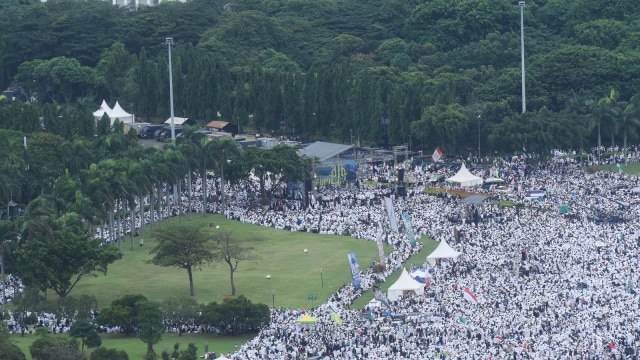 Aksi Reuni 212. (Foto: Antara/Akbar Nugroho Gumay)