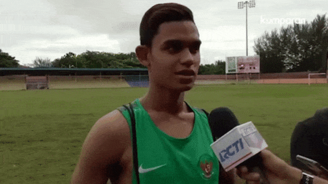 Miftahul Hamdi di sesi latihan Timnas. (Foto: Alan Kusuma/kumparan)