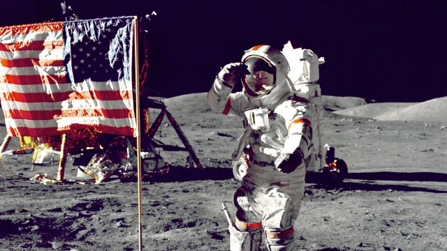 Astronaut NASA Gene Cernan di Bulan. (Foto: NASA)