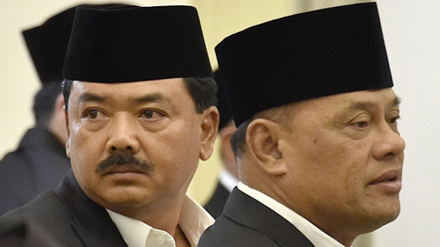 Panglima TNI dan KSAU Marsekal TNI (Foto: ANTARA FOTO/Puspa Perwitasari)