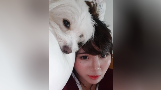Valent, anjing jenis maltese dan pemiliknya (Foto: Dok. Elishia)