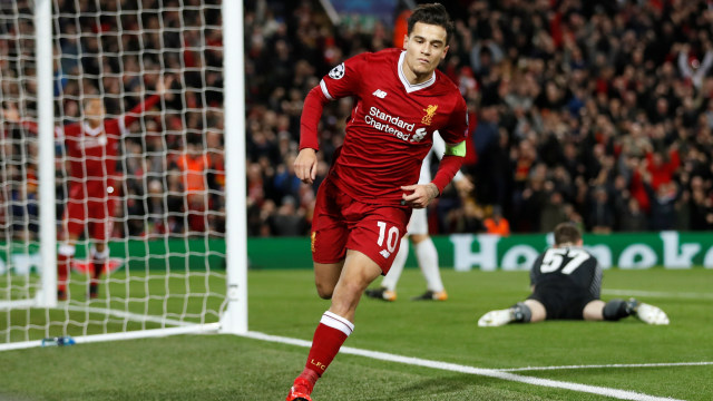 Coutinho cetak tiga gol ke gawang Spartak. (Foto: Reuters/Carl Recine)