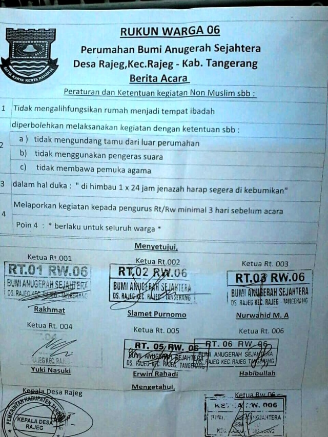 Rapat membahas kegiatan non muslim di Desa Rajeg. (Foto: Fachrul Irwinsyah/kumparan)