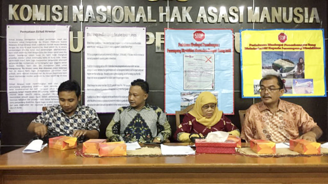 Konferensi pers Dwi Aryani di Komnas HAM (Foto: Rini Friastuti/kumparan)