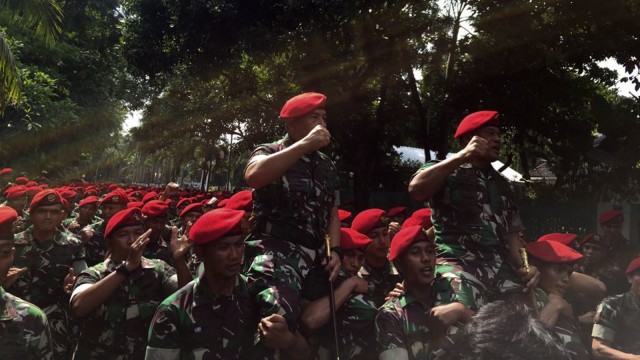 Gatot Nurmantyo di Markas Kopassus (Foto: Rafyq Panjaitan/kumparan)
