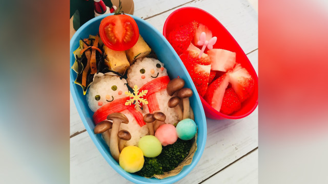 Bento aneka bentuk yang lucu ala Jepang. (Foto: Instagram @hinano_akane)