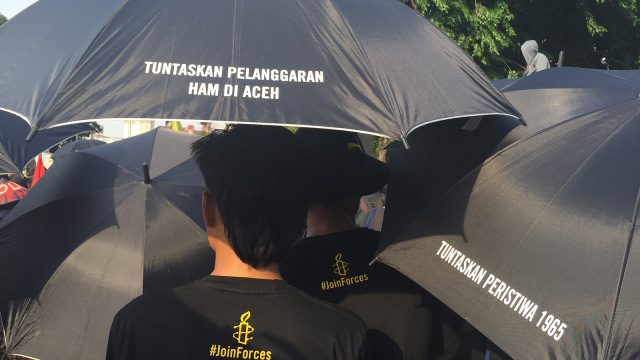 Peserta aksi Kamisan. (Foto: Soedjono Eben Ezer Saragih/kumparan)