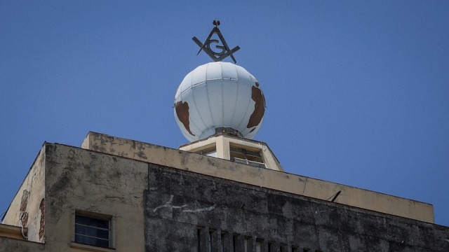 Simbol Freemasonry. (Foto: Adalberto Roque/AFP)